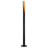 Barbotto 1-Light LED Floor Lamp in Black with Gold