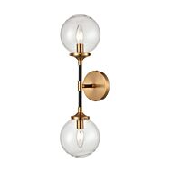 Boudreaux 2-Light Wall Sconce in Antique Gold