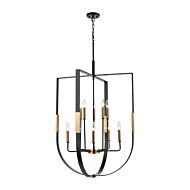 Heathrow 10-Light Chandelier in Matte Black