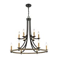 Woodbridge 12-Light Chandelier in Matte Black