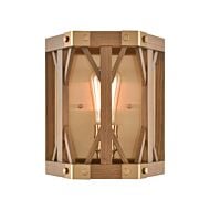 Structure 1-Light Wall Sconce in Medium Oak