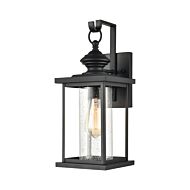 Minersville 1-Light Outdoor Wall Sconce in Matte Black