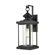 Minersville 1-Light Outdoor Wall Sconce in Matte Black