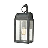 Heritage Hills 1-Light Outdoor Wall Sconce in Aged Zinc