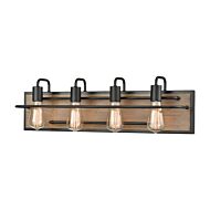 Copley 4-Light Bathroom Vanity Light in Matte Black