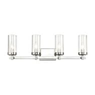 Melinda 4-Light Bathroom Vanity Light in Polished Chrome