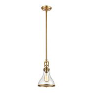 Rutherford 1-Light Mini Pendant in Satin Brass