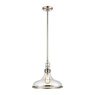 Rutherford 1-Light Pendant in Polished Nickel