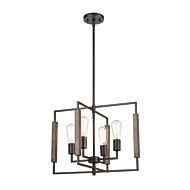 Zinger 4-Light Chandelier in Oil Rubbed Bronze