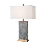 Archean 1-Light Table Lamp in Gray Marble