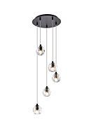 Eren 5-Light LED Pendant in Black