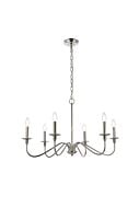 Rohan 6-Light Chandelier in Polished Nickel