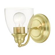 Montgomery 1-Light Bathroom Vanity Light in Satin Brass