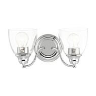 Montgomery 2-Light Bathroom Vanity Light in Polished Chrome