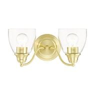 Montgomery 2-Light Bathroom Vanity Light in Satin Brass