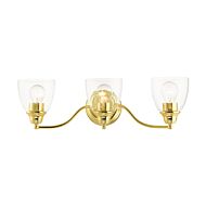 Montgomery 3-Light Bathroom Vanity Light in Polished Brass