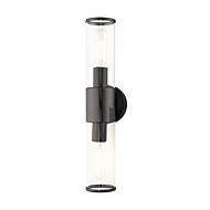 Banca 2-Light Bathroom Vanity Light in Black Chrome