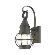 Newburyport 1-Light Outdoor Wall Lantern in Charcoal