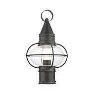 Newburyport 1-Light Outdoor Post Top Lantern in Charcoal