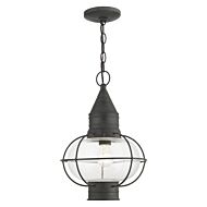 Newburyport 1-Light Outdoor Pendant in Charcoal