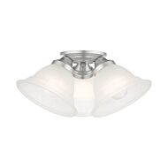 Wynnewood 3-Light Flush Mount in Painted Satin Nickel