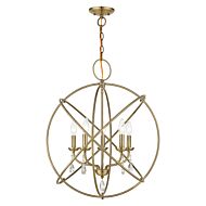 Aria 5-Light Chandelier in Antique Brass