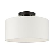 Meridian 1-Light Semi-Flush Mount in Black