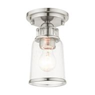 Lawrenceville 1-Light Flush Mount in Brushed Nickel