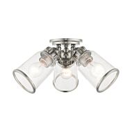 Lawrenceville 3-Light Flush Mount in Brushed Nickel