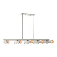 Novato 10-Light Linear Chandelier in Brushed Nickel