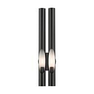 Acra 2-Light Wall Sconce in Shiny Black