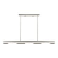 Acra 3-Light Linear Chandelier in Brushed Nickel