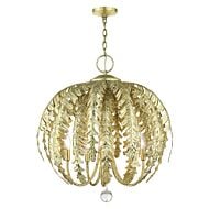 Acanthus 5-Light Chandelier in Hand Applied Winter Gold