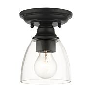 Montgomery 1-Light Flush Mount in Black