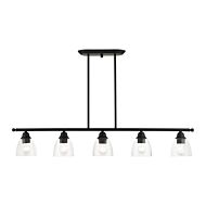 Montgomery 5-Light Linear Chandelier in Black