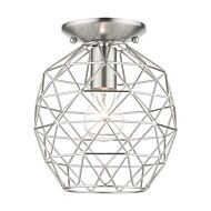 Geometrix 1-Light Flush Mount in Brushed Nickel