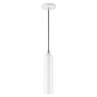 Ardmore 1-Light Pendant in Shiny White w with Polished Chromes
