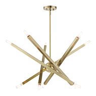 Monaco 10-Light Chandelier in Antique Brass