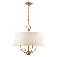 Cartwright 4-Light Chandelier in Antique Brass