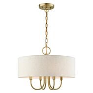 Blossom 4-Light Chandelier in Antique Brass