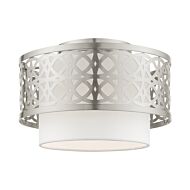 Calinda 1-Light Semi-Flush Mount in Brushed Nickel