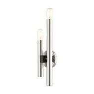 Helsinki 2-Light Wall Sconce in Brushed Nickel w with Blacks