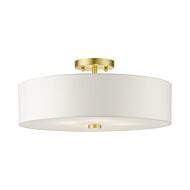 Meridian 4-Light Semi-Flush Mount in Satin Brass