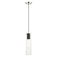 Beckett 1-Light Pendant in Brushed Nickel & Black