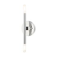 Copenhagen 2-Light Wall Sconce in Polished Chrome