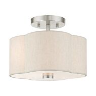 Solstice 2-Light Semi-Flush Mount in Brushed Nickel