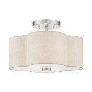 Solstice 2-Light Semi-Flush Mount in Brushed Nickel