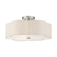 Solstice 3-Light Semi-Flush Mount in Brushed Nickel