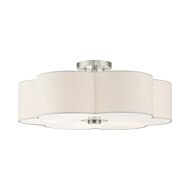 Solstice 5-Light Semi-Flush Mount in Brushed Nickel