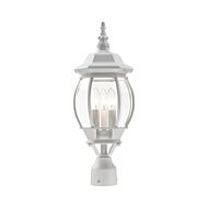 Frontenac 3-Light Outdoor Post Top Lantern in Textured White